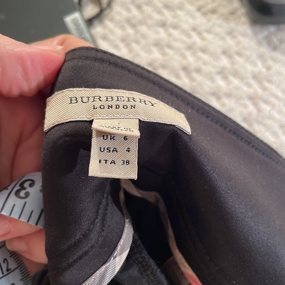 BURBERRY Brit Wide Triple Loop Waistband Black Tailored Pants - Picture 9 of 9